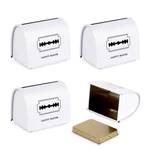 Linkidea 4 Pack Safety Razor Blade Bank, Metal Disposal Case White. Fixed Price $19.34.