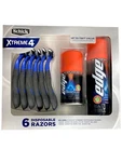 Schick Xtreme Sensitive Gift Pack 6 Disposable 4-BLADE Razors & 2 Shave Gels. Fixed Price $19.99.