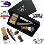 Barber Salon Straight Cut Throat Shaving Razor Gift Set Vintage 3 Pc Luxury Kit. Fixed Price $35.03.