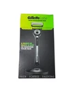 Gillette Labs Razor Exfoliating Bar 5-BLADE Metal Handle Silver Black + Stand. Fixed Price $15.99.