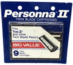 Vintage Personna 2 Razor Blades Twin Cartridge Trac Ii Usa Nos New 9 Pack. Fixed Price $9.91.