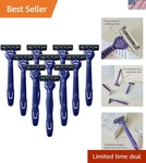 Men's Disposable Razors 10 Count 3-BLADE Shaving Kit Effortless Grooming. Fixed Price $19.94.