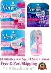 12 Gillette Venus Breeze Spa Swirl Razor Blades 10+2 Refill Cartridges Women 4 8. Fixed Price $36.99.