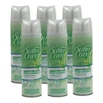Gillette Satin Care Sensitive Women's Skin Shave Gel 7 Oz With Aloe Vera 6 Pack. Fixed Price $19.99.
