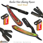 X2 Barber Hair Shaving Multi Wood Head Line Up Straight Razors + 20 Blades. Fixed Price $24.44.
