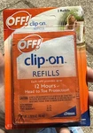 Off Clip Mosquito Repellent Refill Pack 12 Hours Protection Nos. Fixed Price $12.95.