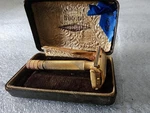 Vtg Gillette Milford Gold-plated Double-edge Safety Razor. Fixed Price $25.99.
