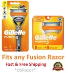 9 Gillette Fusion 5 Razor Blades Refills Cartridges Shaver Handle 100% Original. Fixed Price $26.99.