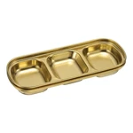 Uxcell 2 Pack Stainless Steel Dish Dipping Bowls With 3 Rectangular Compartment. Fixed Price $17.50.