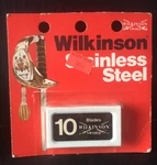 Vintage Wilkinson Sword Razor Blades 10 Pack Stainless Steel Unopened Nos. Fixed Price $10.99.