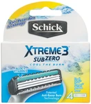 Schick XTREME3 Subzero Cartridges 4 Count Razor Blade Refills. Fixed Price $9.99.