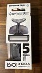 Evo Shave By Touch Razor + 2 Cartridges - Carbon Black And Carry Case Travel. Fixed Price $10.20.