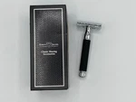 Edwin Jagger DE86 Black Rubber Coated Safety Razor (closed Comb). Fixed Price $39.00.