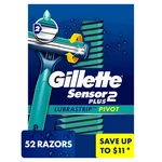 Gillette SENSOR2 Plus Disposable Lubrastrip Pivot - 52 Razors Units. Fixed Price $44.99.