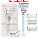 Venus For Pubic Hair Skin Value Pack Razor Handle + 4 Blade Refills. Fixed Price $9.39.