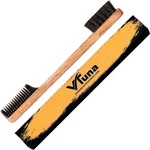 Vtuna 2-IN-1 Beard Comb & Brush Mustache For Men. Wood + Black. Fixed Price $23.78.
