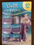 Gillette Venus Comfort Glide Women's Razor And 12 Cartridges, Freesia Scent. Fixed Price $42.99.