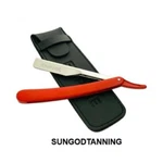 EMP400 Empire Red & Silver Steel Folding Razor Holder W/ Pouch. Fixed Price $17.95.
