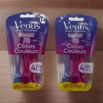 Gillette Simply Venus 3 Blade Disposable Razors Colors Lot Of 2 - 8 Ct Total. Fixed Price $16.99.