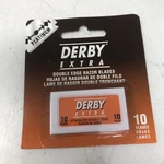 Derby Platinum Extra Double Edge Razor Blades 10 Ct. Fixed Price $12.00.