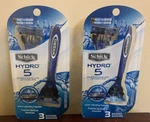 Lot Of 2 - Schick Hydro 5 Men's Disposable Razors Pack 3 Discontinued. Fixed Price $53.99.