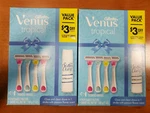 2 Boxes: Gillette Venus Tropical Womens Razors + Ultra Sensitive Shave Gel - 3C. Fixed Price $16.99.