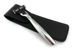 Gents Mach 3 Triple Blade Stainless Steel Razor With Leather Case. Fixed Price $36.00.
