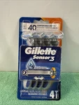 New Gillette SENSOR3 Comfortgel Men's Disposable Razors 4-PACK. Fixed Price $12.49.