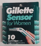 Gillette Sensor For Women New Sealed 10 Refill Cartridges With Aloe 1992. Fixed Price $39.99.