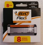Bic Flex 5 Refillable Razor Cartridges For 8 Count (pack Of 1), Black. Fixed Price $13.77.