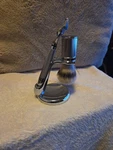 Gillette Art Of Shaving Fusion Chrome Collection Razor, Stand Synthesi Brush. Fixed Price $225.00.