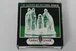 Cedar Creek Collection 7 Piece Glass Nativity Set With Mirror Christmas Jesus. Fixed Price $10.46.