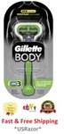 Gillette Body Razor Fits MACH3 Turbo M3 Power Venus Blades Refills Shaver Handle. Fixed Price $9.99.