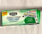 Schick Quattro Titanium Sensitive Disposable Razor +1 Edging Blade W/. Fixed Price $7.99.