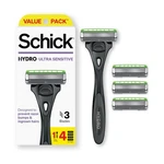 Schick Hydro Ultra Sensitive Razors For 3-BLADE Mens Shaving. Fixed Price $17.36.