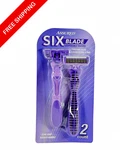 Assured Women 6 Blade Disposable Razors 2 Pack Purple. Fixed Price $10.99.