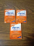 Off! Clip-on Mosquito Repellent Lot 3 Refills For Fan 12 Hour Protection Bug. Fixed Price $10.00.