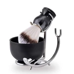 Shaving Brush & Bowl Kit For Men 3 1 Wet Set Barber Razor Stand Steel. Fixed Price $27.99.