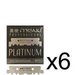 Barber Salon Misaki Single Edge Straight Folding Razor Half Blade 6 Pack. Fixed Price $49.99.