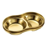 Uxcell 2 Pack Stainless Steel Dish Dipping Bowls With Round Compartment Divide. Fixed Price $14.75.