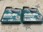 2 Pks. Gillette MACH3 Men's Razor Blade Refill Cartridges 4 CT.(ZZ59). Fixed Price $22.00.