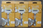 3 Gillette Venus Comfort Glide Coconut 5 Blades 1 Razor + 2 Cartridges Olay. Fixed Price $30.00.