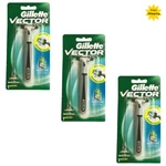Gillette Razor Vector Blades Cartridges Plus Atra Fits Refills X 6. Fixed Price $44.10.