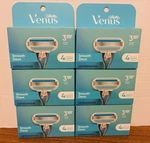 6 - Gillette Venus Smooth Roux Razor 3 Blade Refills 4 Pack Women. Fixed Price $60.00.