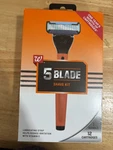 5 Blade Shave Kit. Handle, 12 Cartridges. New. Fixed Price $12.99.