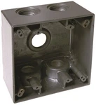662182HUBBELL-BELL 2-INCH Deep 2-GANG 5 Outlet 36 Cubic Weatherproo. Fixed Price $54.35.