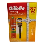 Gillette Fusion 5 Gift Set (1) Razor Men (3) Blade Cartridges & Shave Gel. Fixed Price $14.99.