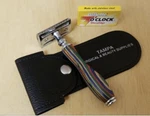 Safety Razor Double Edge Wood Handle Shaving 5 Free Blades Pouch Travel Kit Set. Fixed Price $11.99.