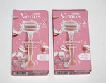 Lot (2) Gillette Venus Comfortglide Razors White Tea Total 4 Cartridges. Fixed Price $20.99.