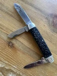 Vntg. Boker Usa Three Blade Knife - Razor Steel. Fixed Price $59.98.